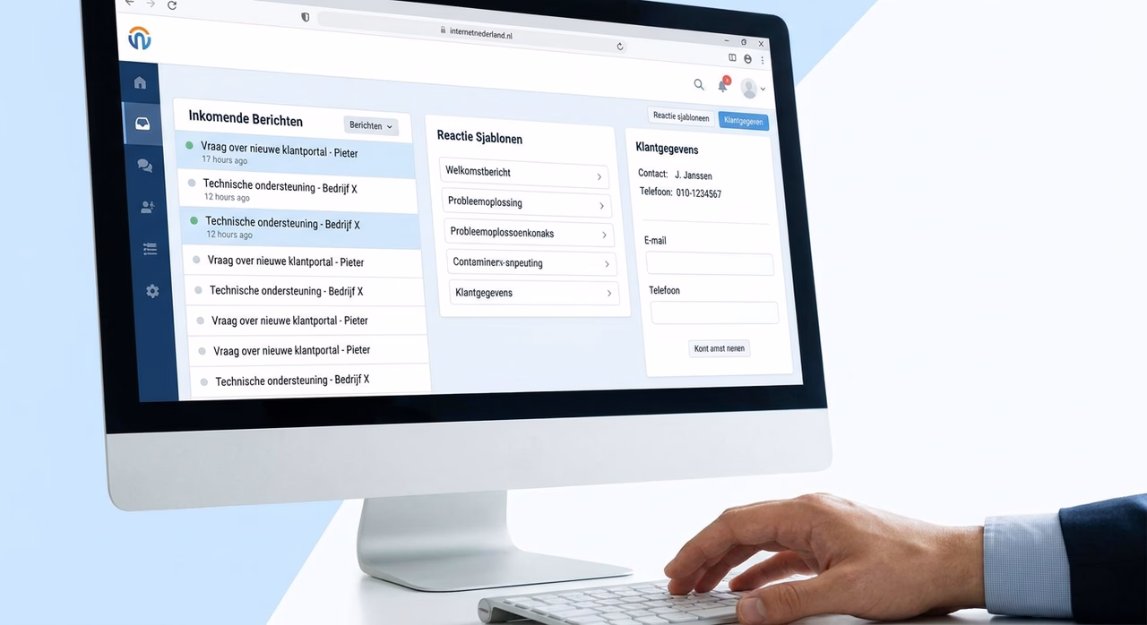 Helpdesk-dashboard met klantvragen en communicatietools voor virtual assistant Helpdesk-dashboard met klantvragen en communicatietools voor virtual assistant
