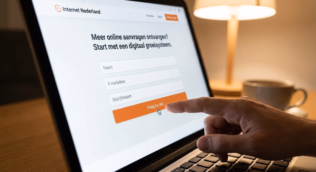Gedetailleerde weergave van een contactformulier met duidelijke call-to-action knop