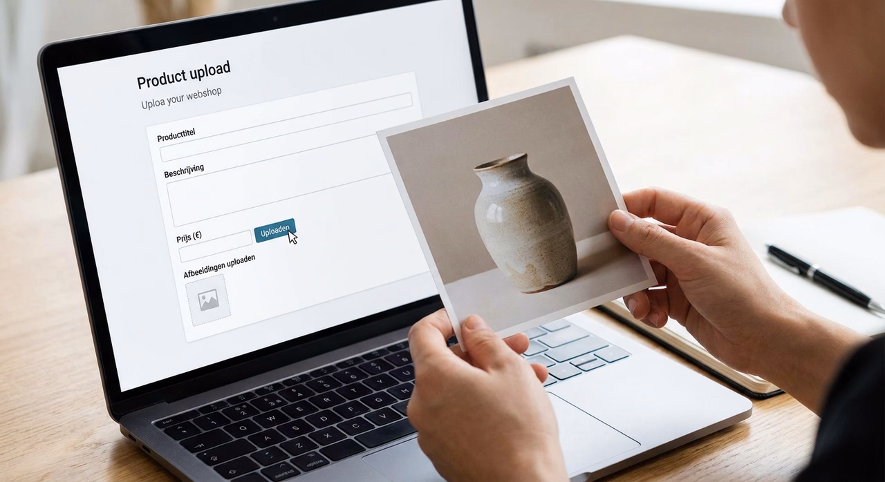 Gedetailleerde productgegevens en foto's worden nauwkeurig in webshop ingevoerd Gedetailleerde productgegevens en foto's worden nauwkeurig in webshop ingevoerd