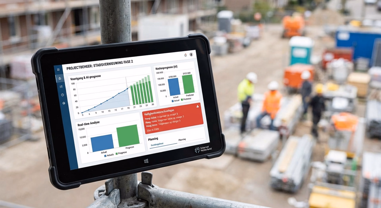 Digitaal bouwbeheersysteem toont AI-gestuurde projectplanning en kostenraming