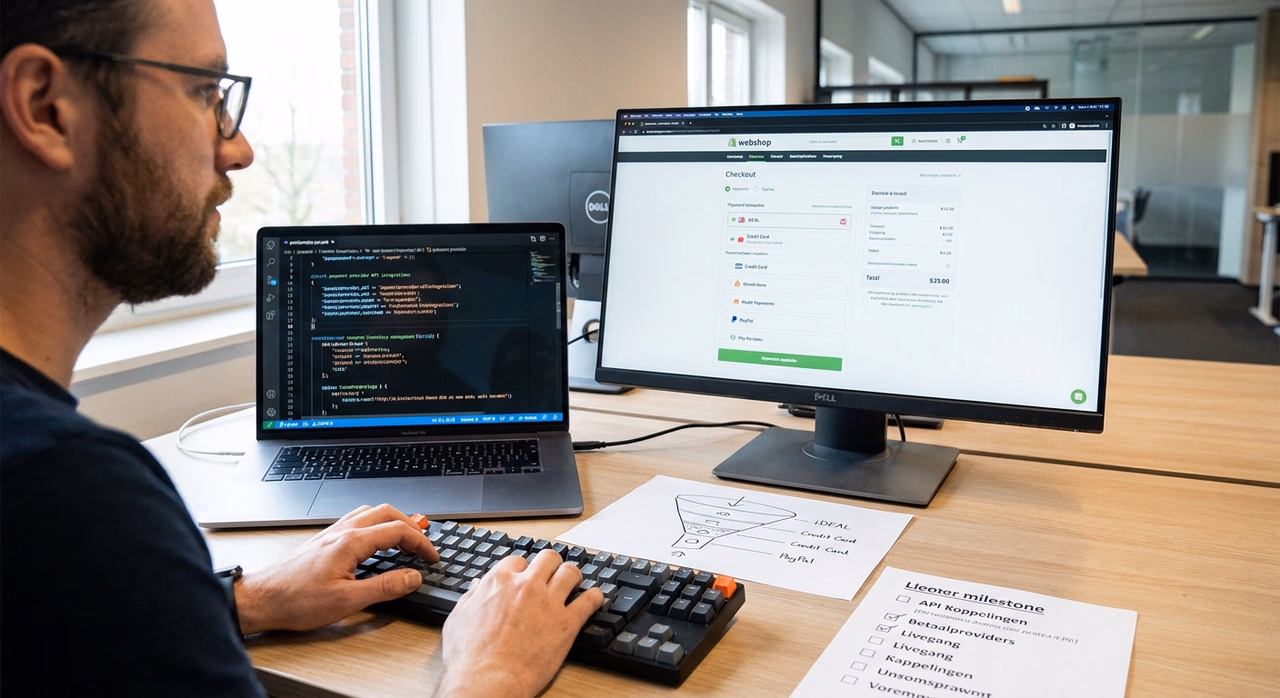 Webshop developer richt technische koppelingen en checkout van professionele webshop in Webshop developer richt technische koppelingen en checkout van professionele webshop in