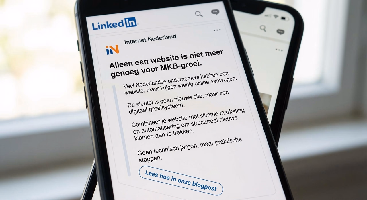 Close-up van een goed uitgewerkte social media post met waardevolle content op smartphone