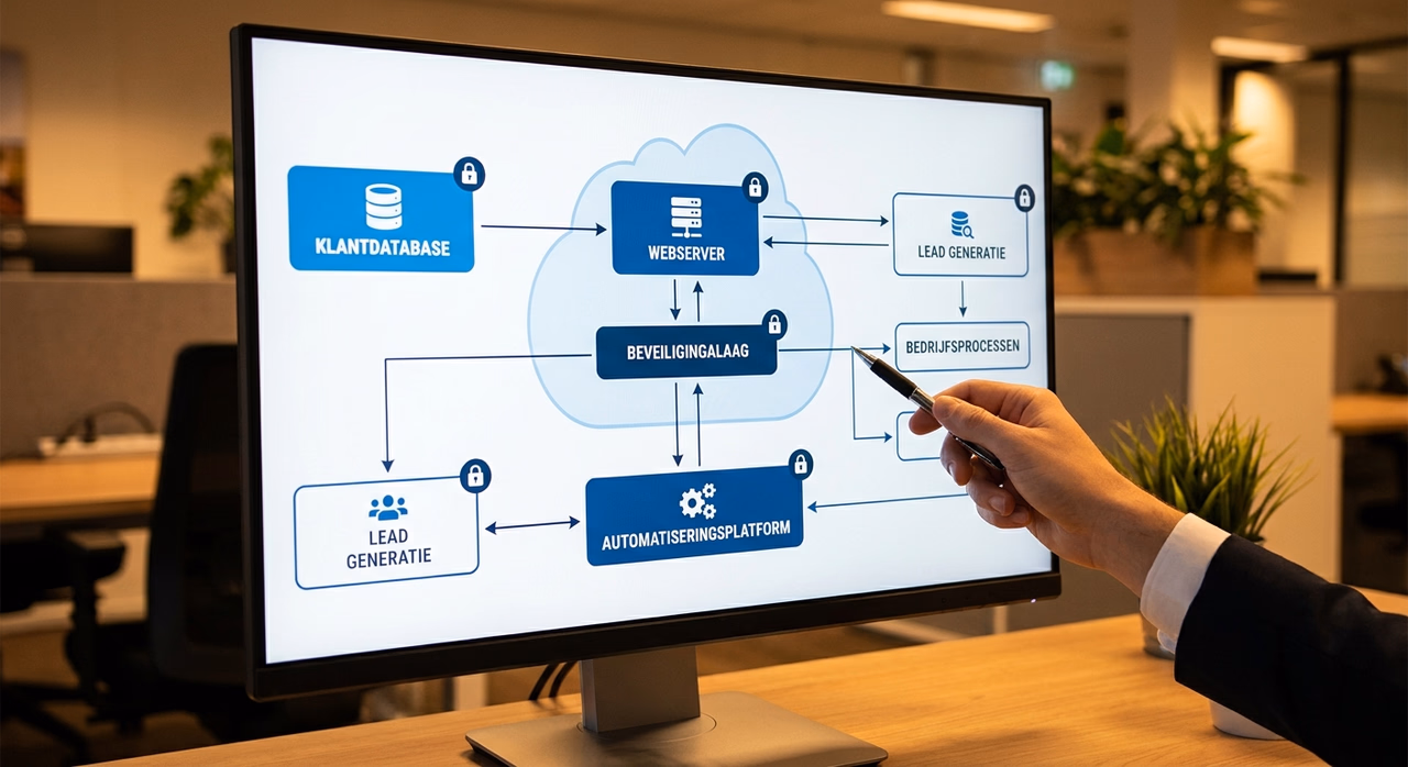 Cloud infrastructure diagram showing system integration and data flow architecture design