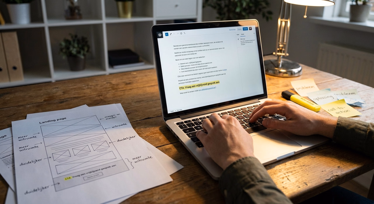 Copywriter schrijft converterende landingspagina teksten voor Nederlands MKB-bedrijf Copywriter schrijft converterende landingspagina teksten voor Nederlands MKB-bedrijf